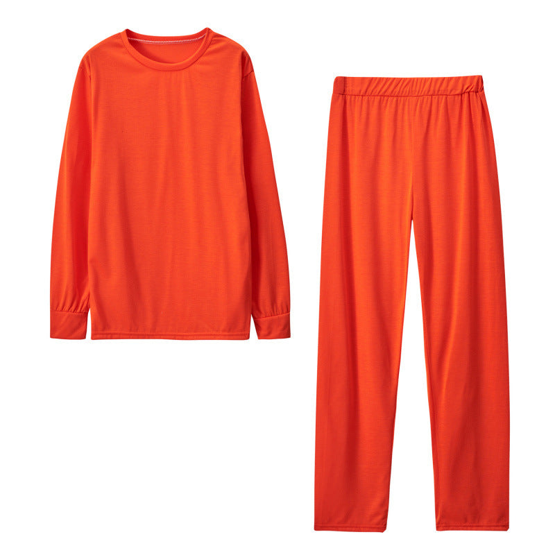 Street-wave Women's Long Sleeve Pajama Set With Elastic Pants Cozy Breathable Sleepwear