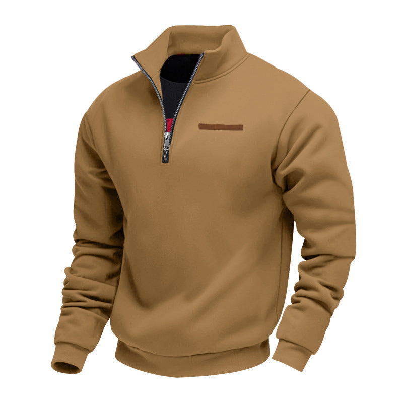 Street-Wave Mens Premium Fleece Half Zip Pullover For Warm Comfort And Modern Style