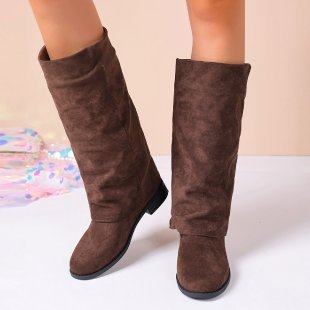 Street-Wave Womens Soft Suede Winter Boots With Warm Lining For Cozy All Day Comfort