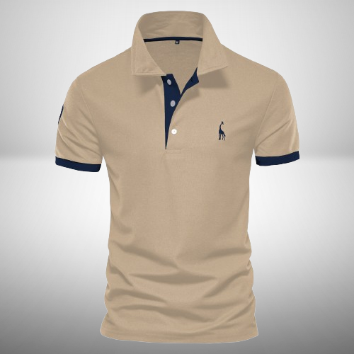 Bonafita Adel Mens Polo Shirt StreetWave Navy With Orange Trim Premium Cotton Elegant Comfort