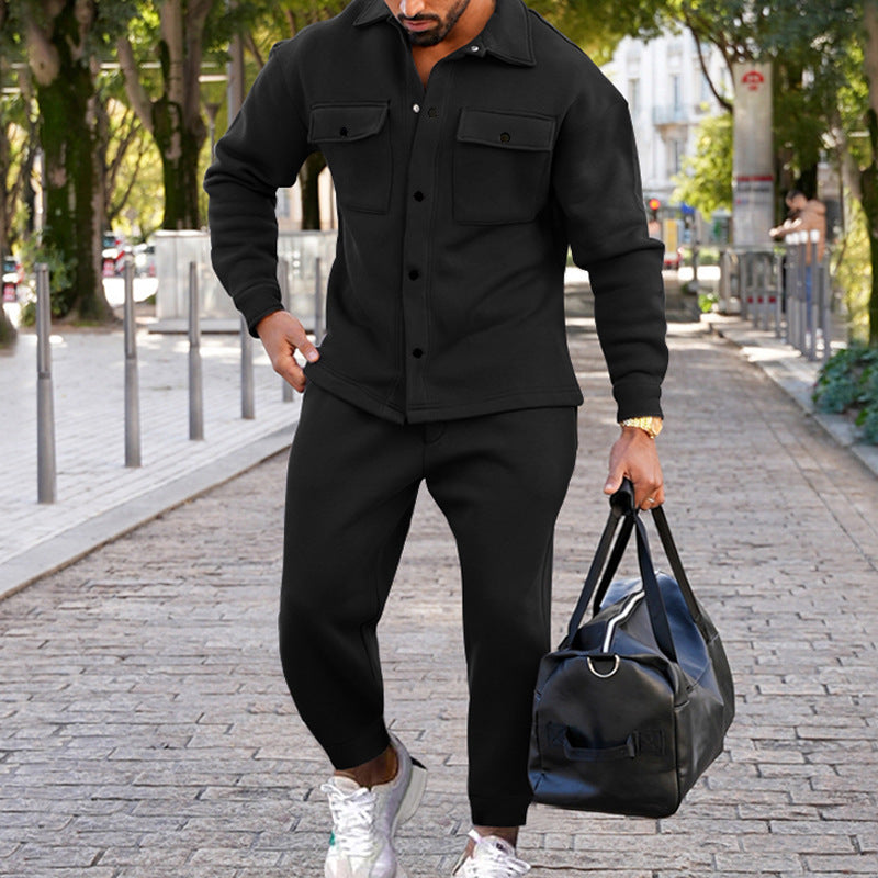 Street Wave Mens Utility Shirt Jacket With Durable Pockets For Everyday Urban Wear