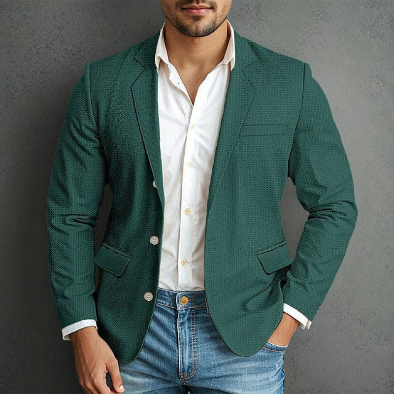 Street-Wave Men's Structured Blazer With Practical Pockets For Modern Dressy Style