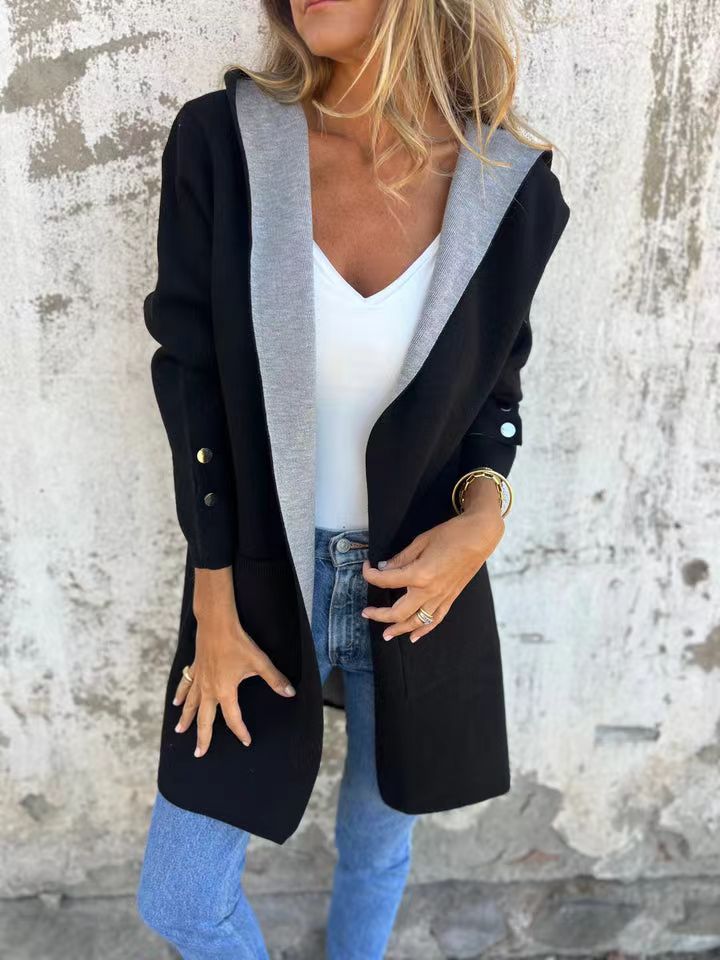 Street-Wave Color Block Hoodie For Women With Cozy Warmth And Breathable Comfort For Everyday Style