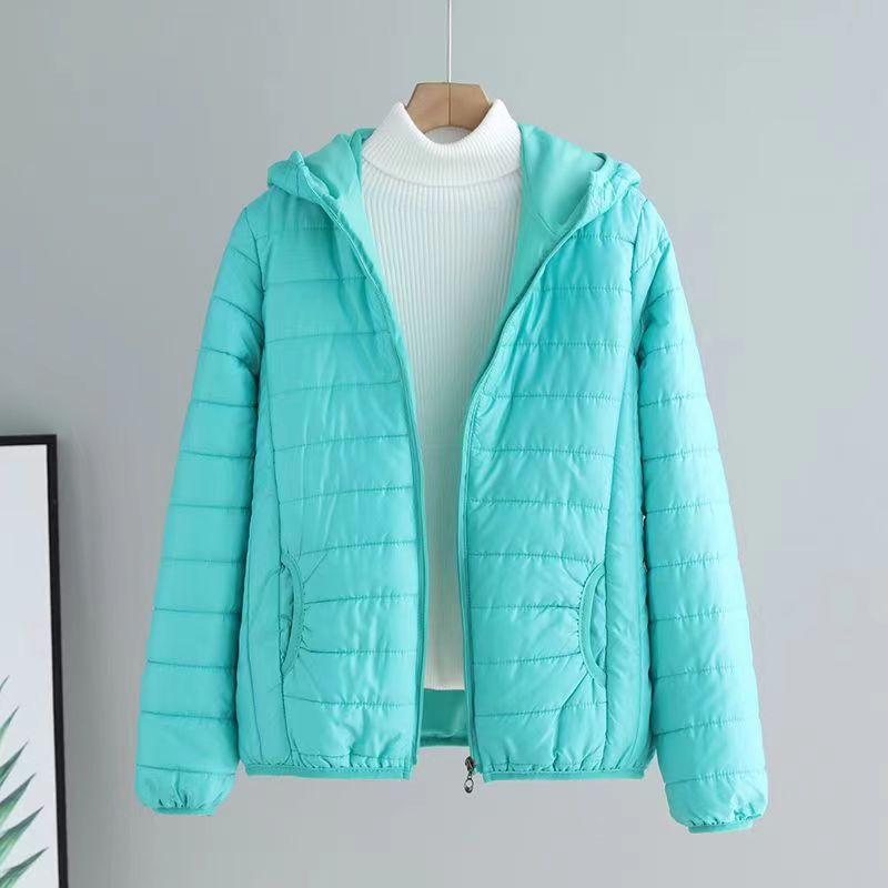 Womens Puffer Jacket Street Wave Hooded With Practical Pockets Warmth For Transitional Weather