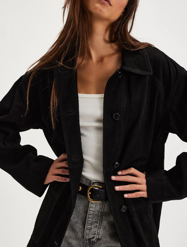 Street Wave Women's Modern Utility Jacket Durable Urban Everyday Wear With Button Closure