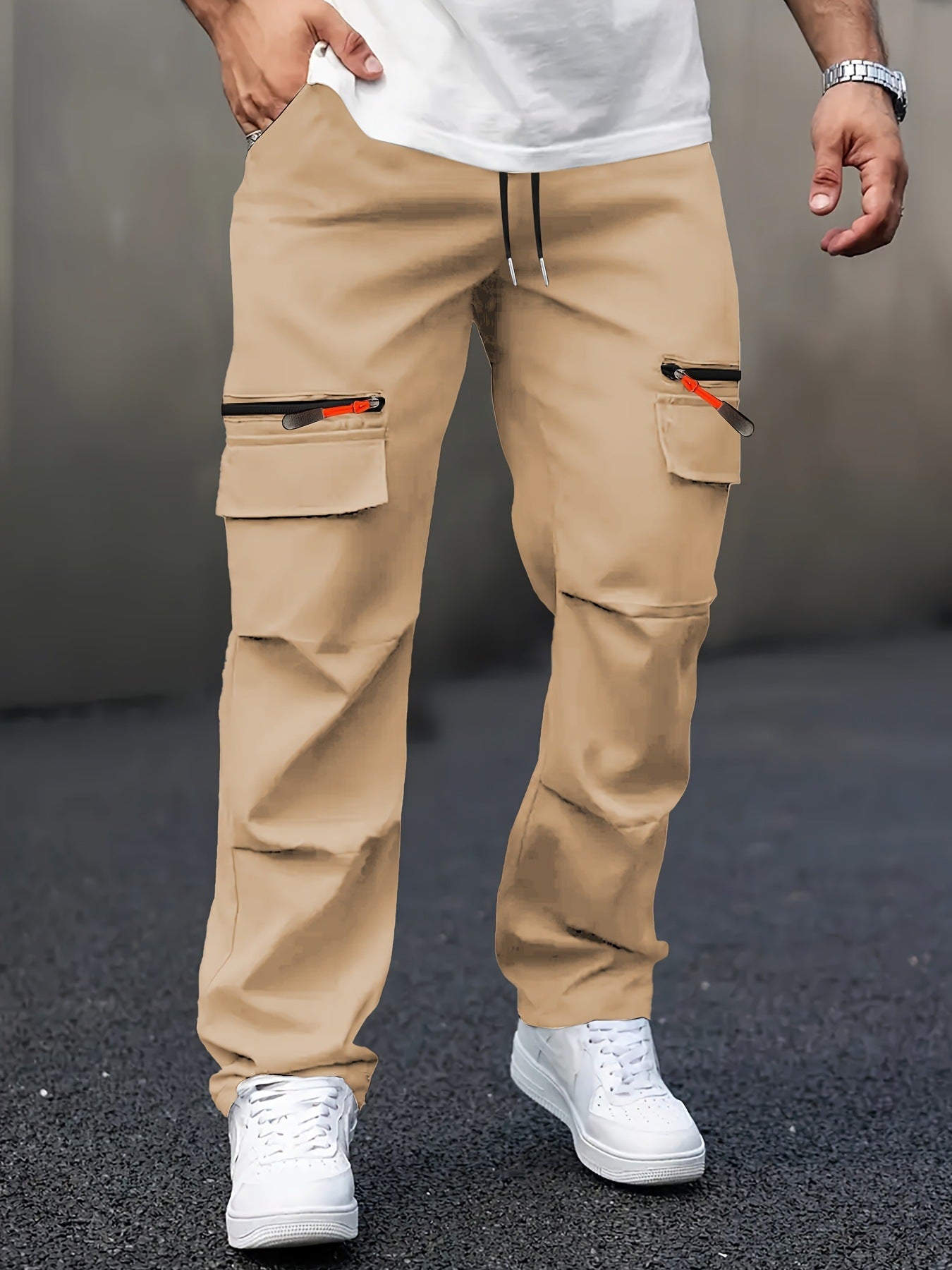Street-Wave Cargo Pants For Men With Innovative Pockets And Elastic Waistband For Everyday Comfort