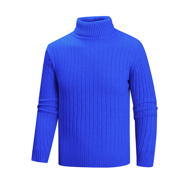 Streetwave Mens Red Ribbed Turtleneck Sweater With High Collar For Warmth Comfort And Style