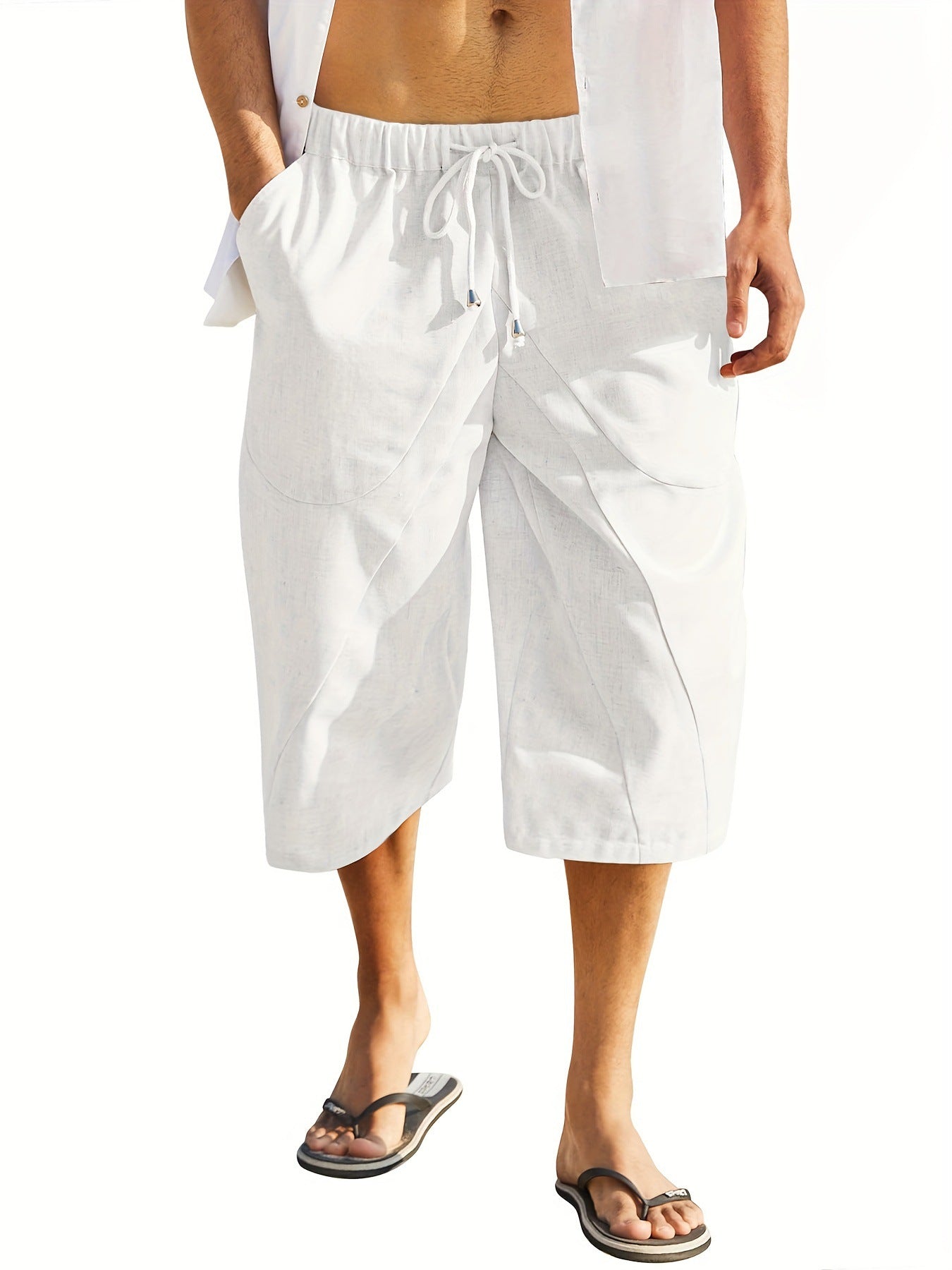Street-Wave Men's Casual Lounge Pants With Elastic Waistband And Side Pockets Breathable Comfort