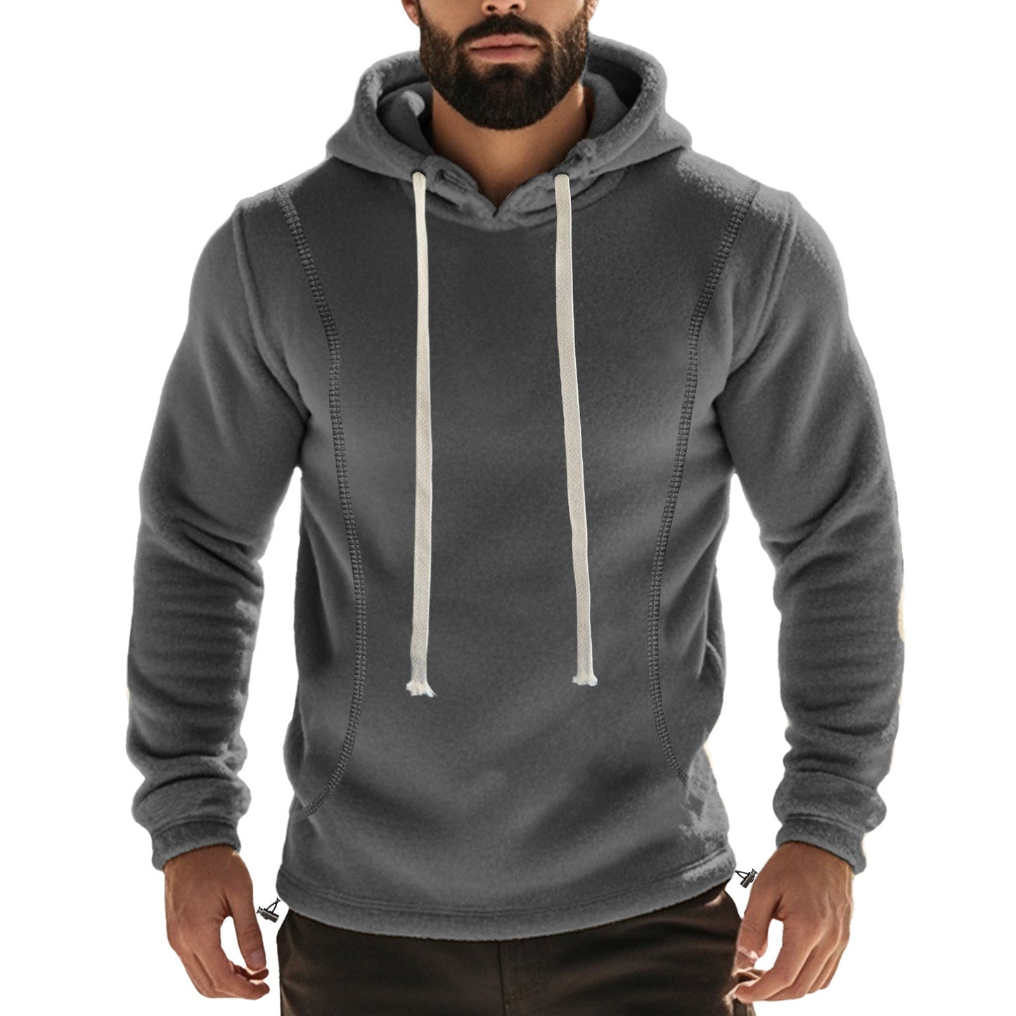 Street-Wave Mens Fleece Hoodie With Kangaroo Pocket Soft Warm Cozy Everyday Wear