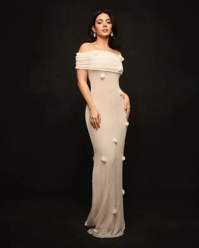 Streetwave Heidi Mode Off Shoulder Floral Shoulder Maxi Dress White For Women Vacation Chic