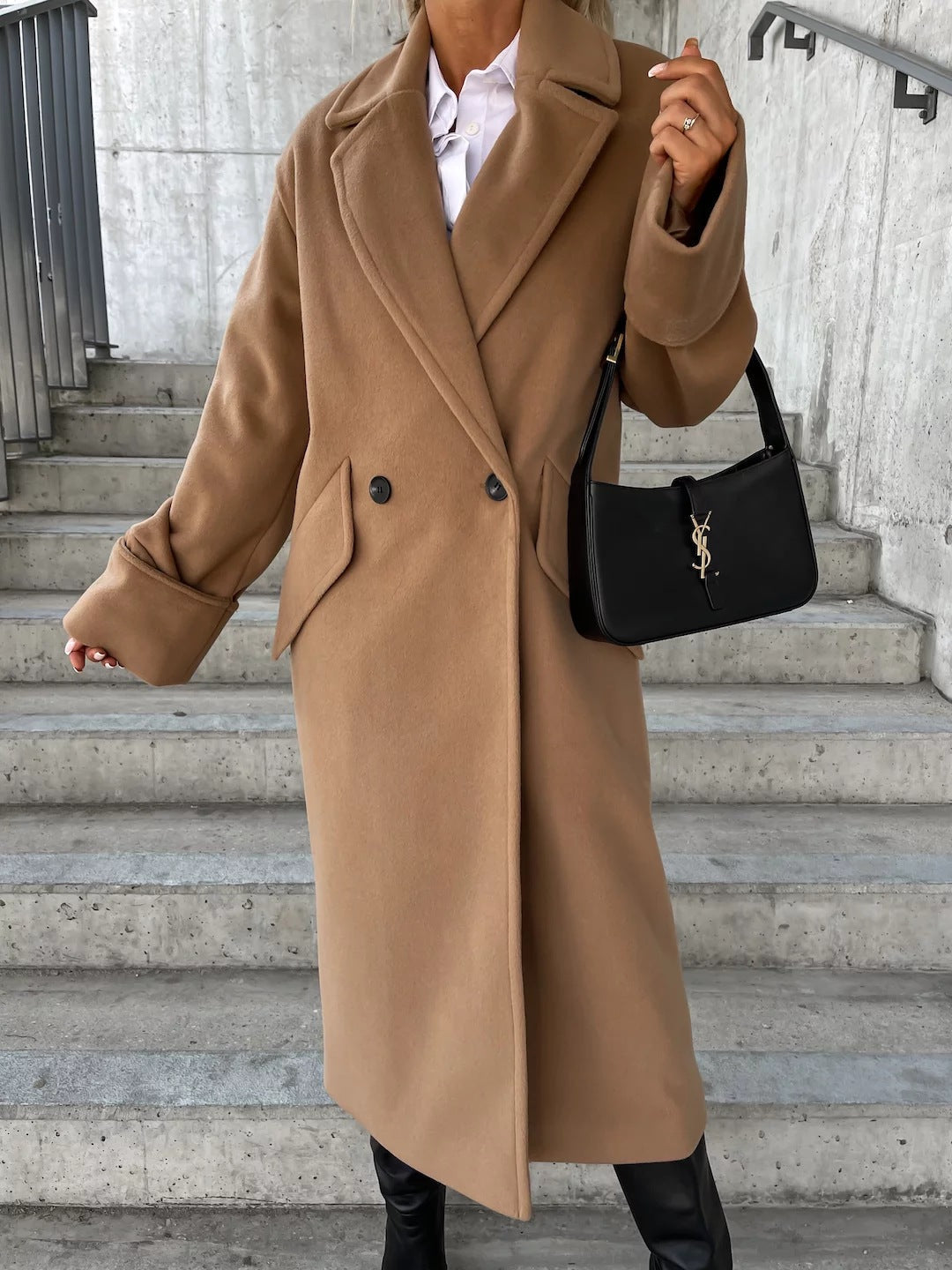 Street-wave Oversized Wool Coat For Women With Premium Warmth And Chic Comfort Elegant Versatile Outerwear