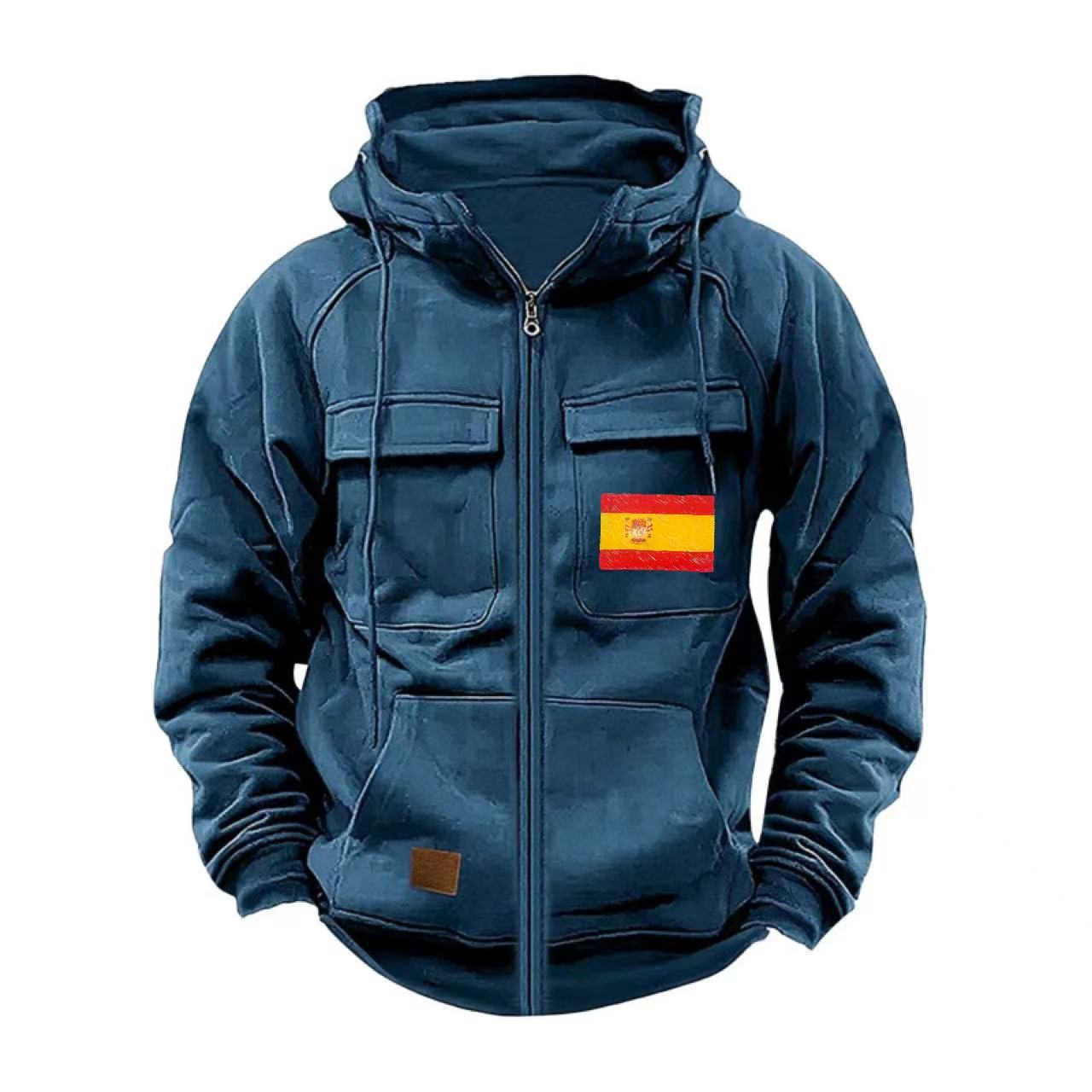 Street Wave Mens Functional Jacket With Multiple Pockets For Urban Daily Wear Everyday Comfort