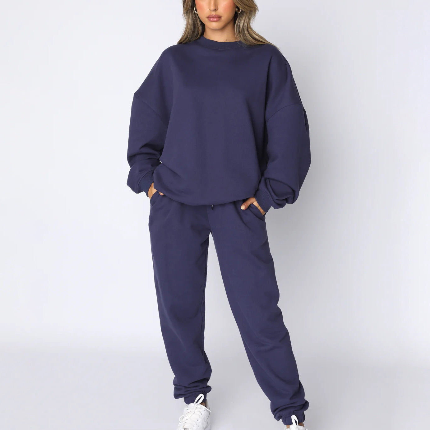 Street Wave Women Oversized Loungewear Set In Soft Fleece For Cozy Home Comfort Everyday