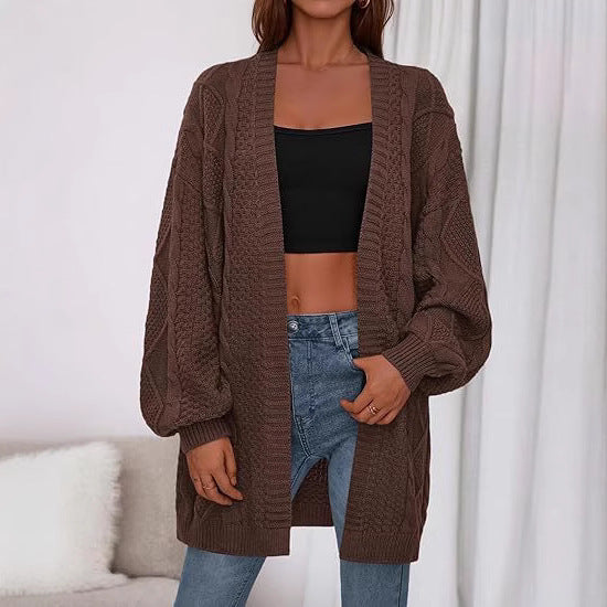 Street-wave Women's Oversized Knit Cardigan for Cozy Comfort and Everyday Wear All Day