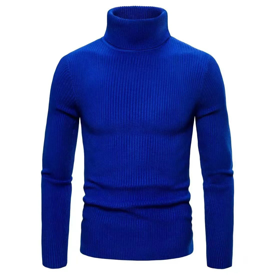 Street-Wave Men's Ribbed Knit Turtleneck Sweater Cozy Warmth Premium Comfort Versatile Wear