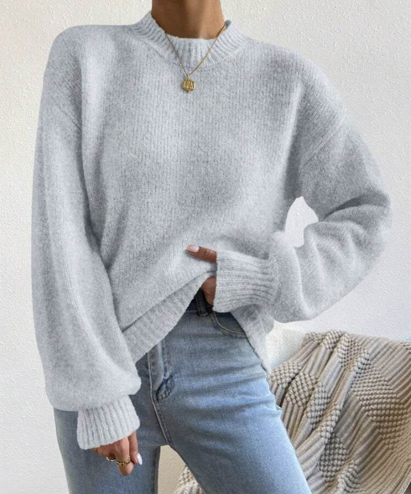 Streetwave Women's High Neck Knit Sweater With Structured Texture For Cozy Everyday Chic