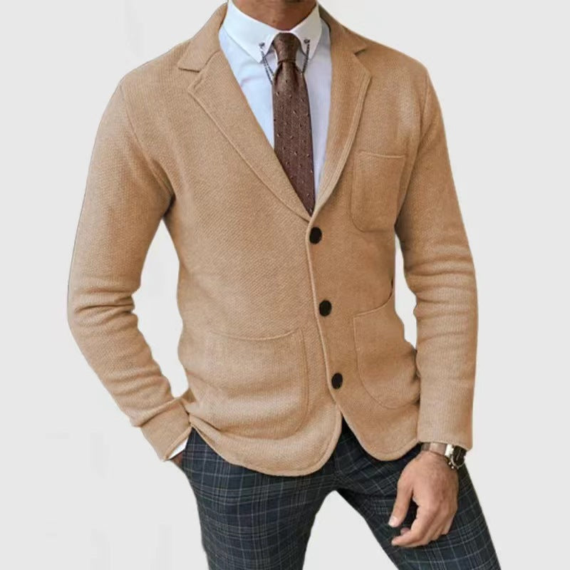 Streetwave Mens Casual Cardigan With Button Front And Patch Pockets Soft Knit Versatile Essential For Work Or Leisure
