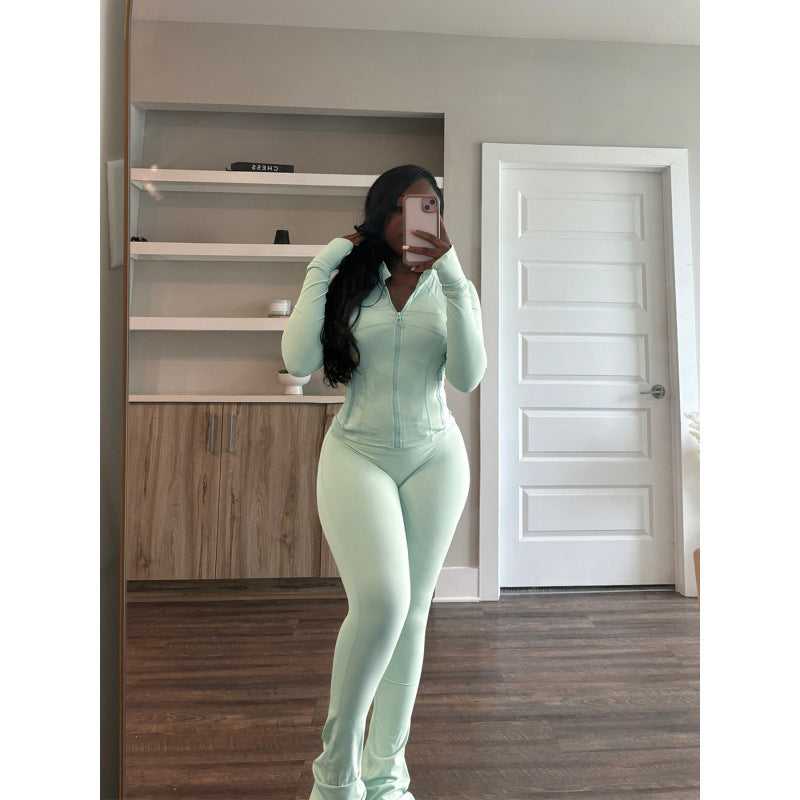 Streetwave Women Bodycon Jumpsuit With High Collar And Full Zip For Versatile Streetwear And Breathable Comfort