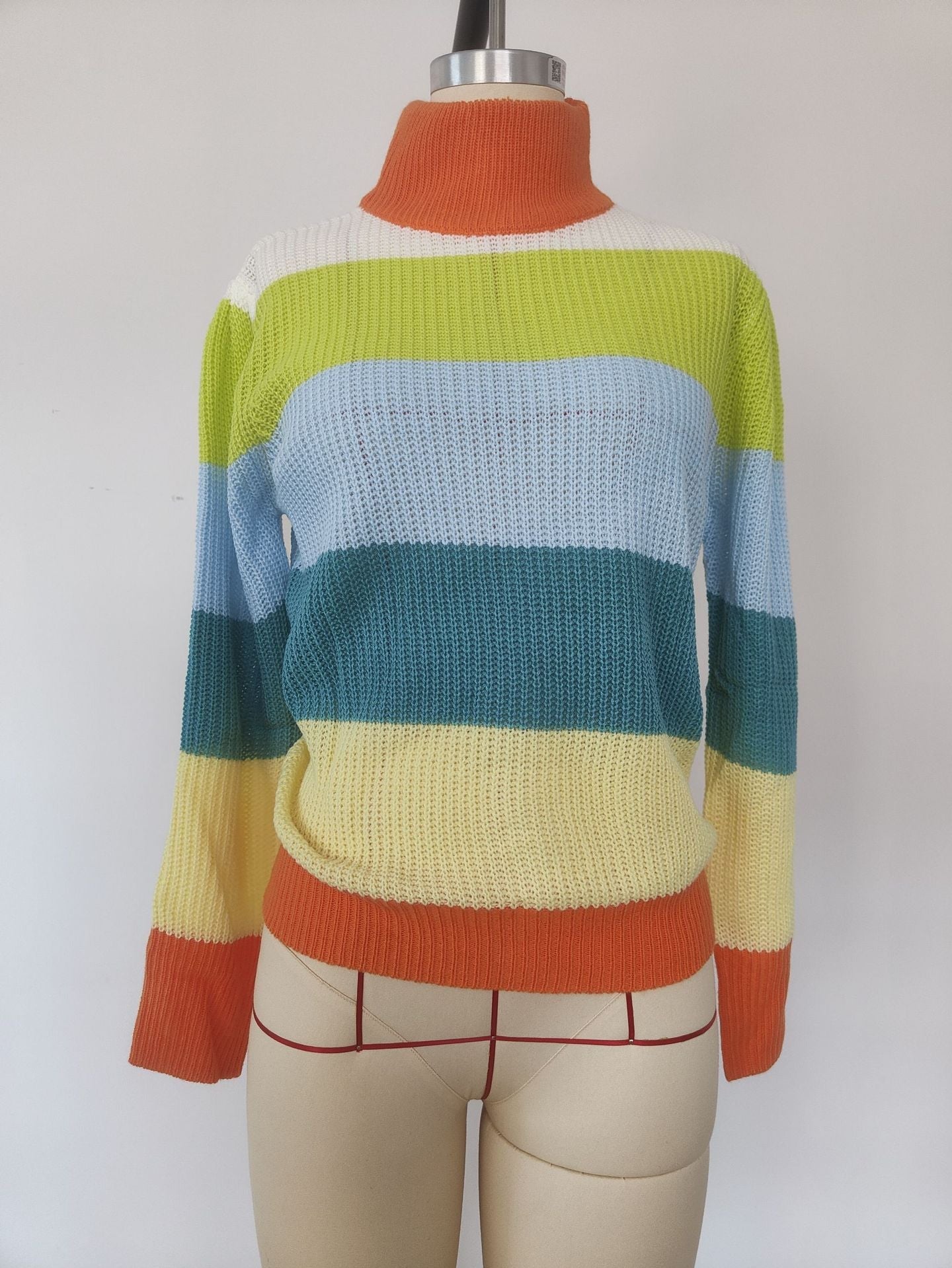 Streetwave Womens Gradient Knit Sweater Cozy Comfort Color Block Style For Everyday Fashion