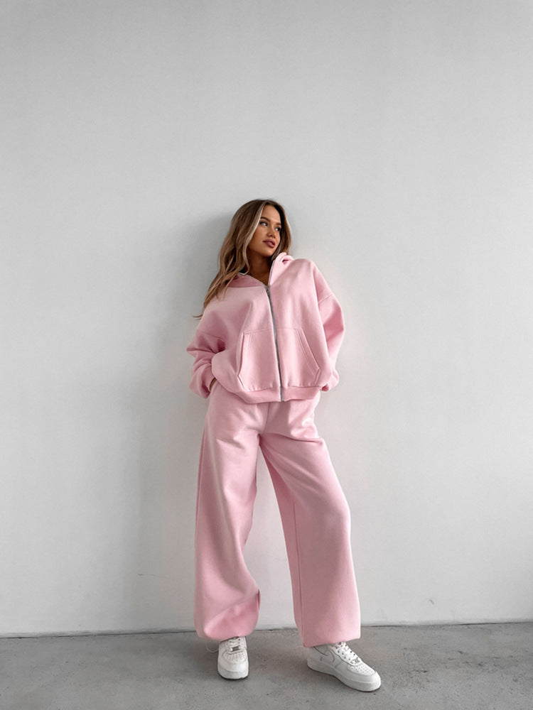 Street-Wave Women's Cozy Hoodie And Jogger Set Soft Breathable Loungewear For Everyday Comfort