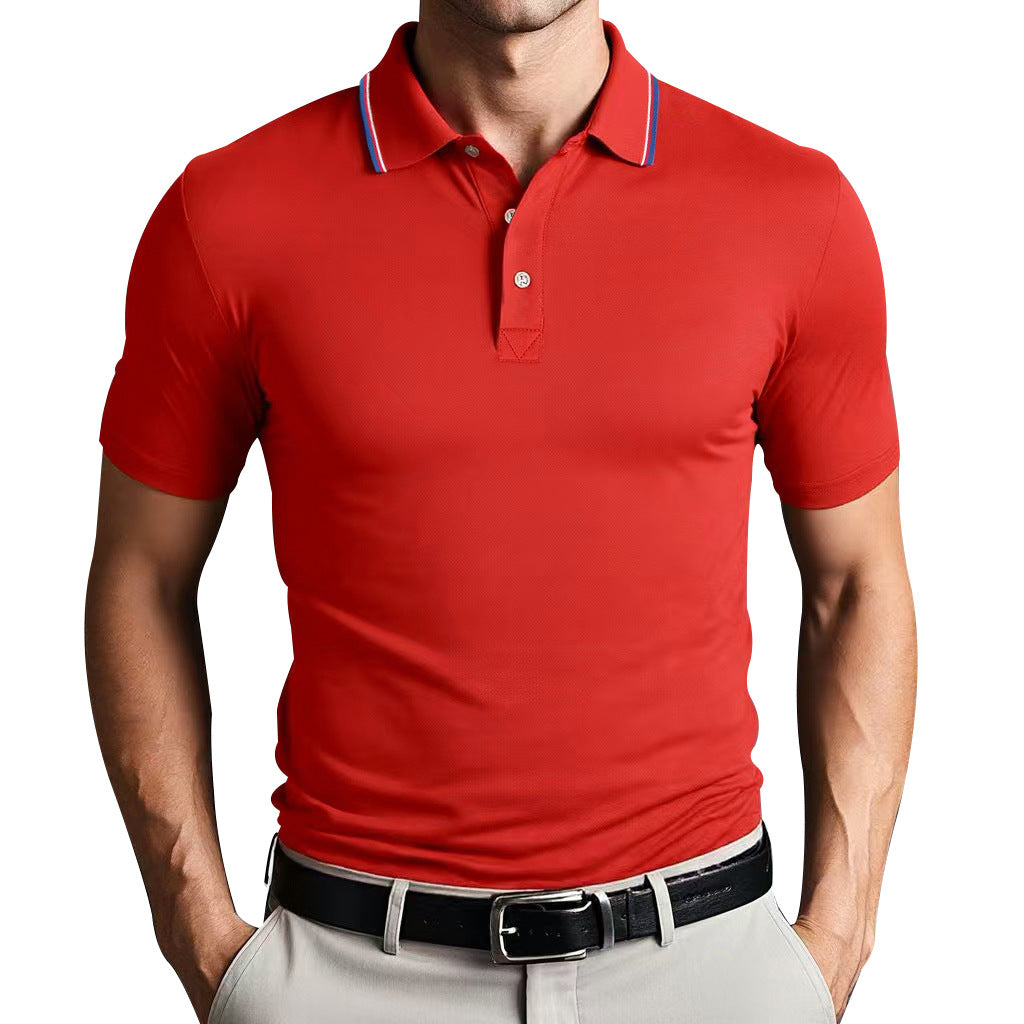 Street-Wave Nordic Flair Unisex Polo Shirt Slim Fit Breathable Lightweight Short Sleeves Casual Polo Top