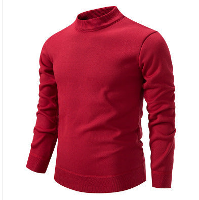 Men's Premium Knit Pullover With Modern Stand Collar By Street-wave For Everyday Style And Warmth