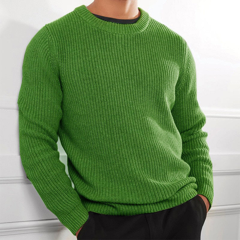 Streetwave Mens Structured Knit Pullover Crew Neck Breathable Cotton Everyday Comfort