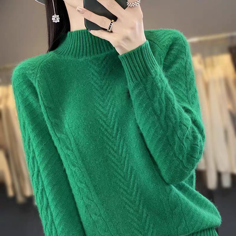 Streetwave Womens Chunky Cable Knit Sweater With Elegant Crew Neck For All Day Cozy Wear