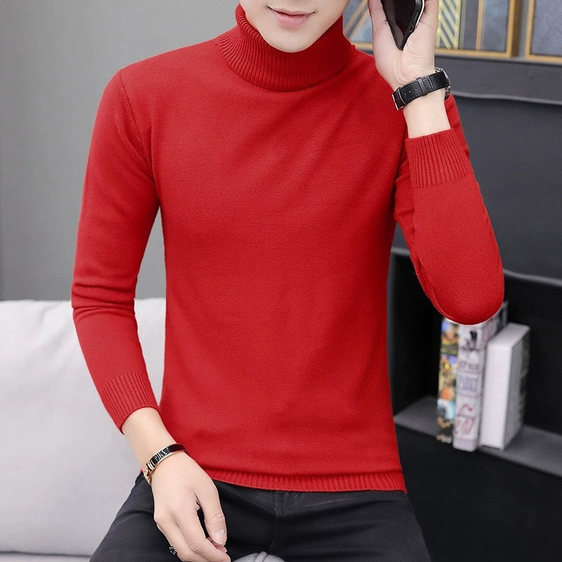 Street-wave Mens Turtleneck Sweater Comfortable Warm Cotton Blend Cozy Fit For Men