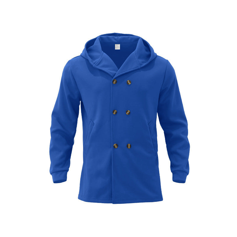Street-Wave Mens Double-Breasted Lined Coat For Warmth And Modern Street Style Everyday