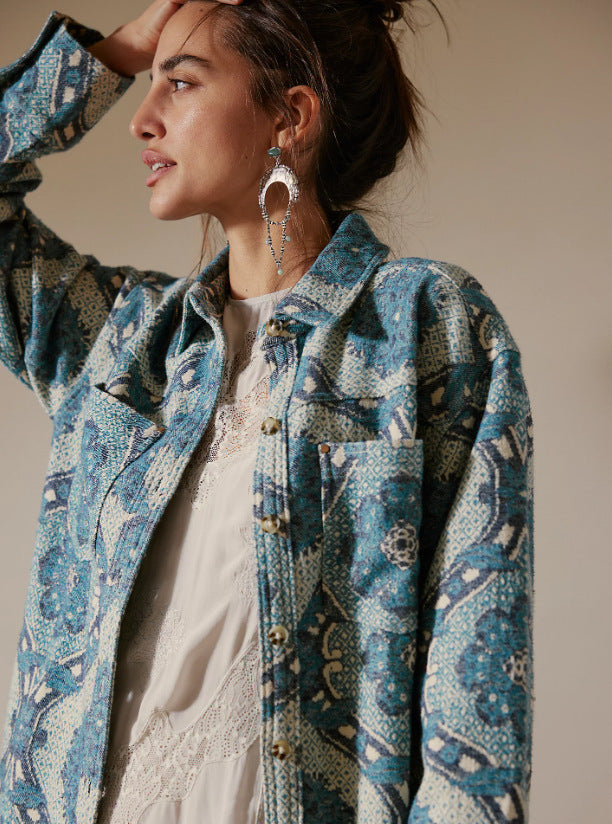 Streetwave Womens Cotton Pattern Shirt Breathable Comfort Colorful Floral Print For Everyday Style