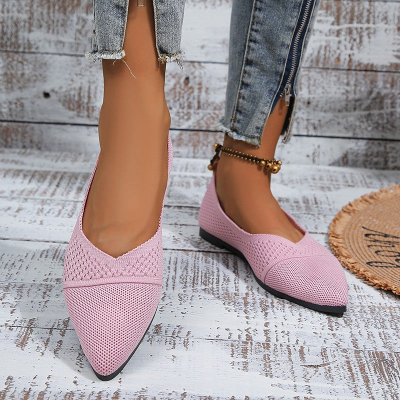Street-Wave Breathable Women's Slippers Elegant Comfort With Airy Knit Upper For Everyday Wear