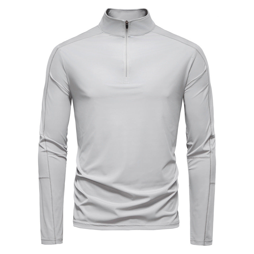 Mens Functional Shirt With Short Zip For Active Men Street-Wave Dry Comfort Performance