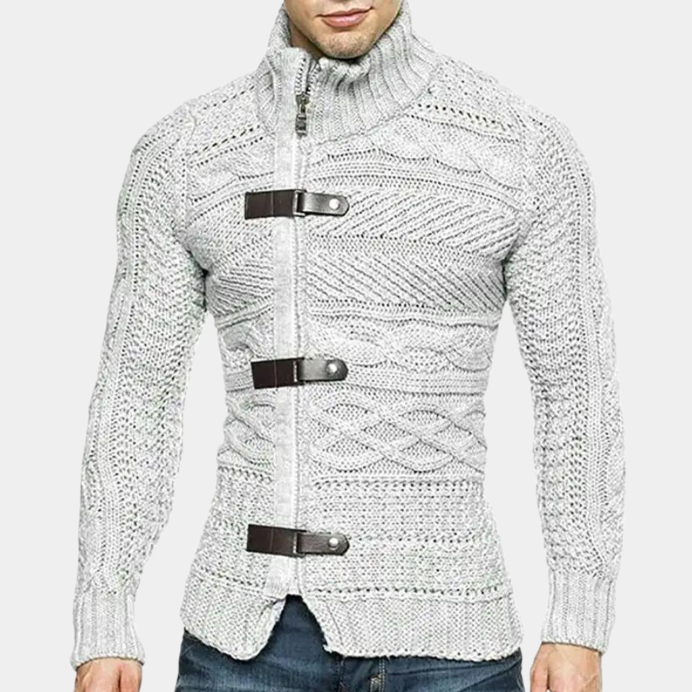 Street-Wave Merino Wool Rollneck Sweater For Men Classic Knit With Natural Temperature Regulation