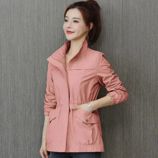 Street Wave Waterproof Trench Coat For Women Relaxed Fit
