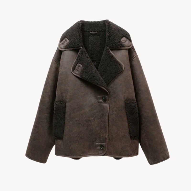 Street-Wave Women's Cozy Lightweight Shearling Jacket for All Day Warmth and Effortless Style