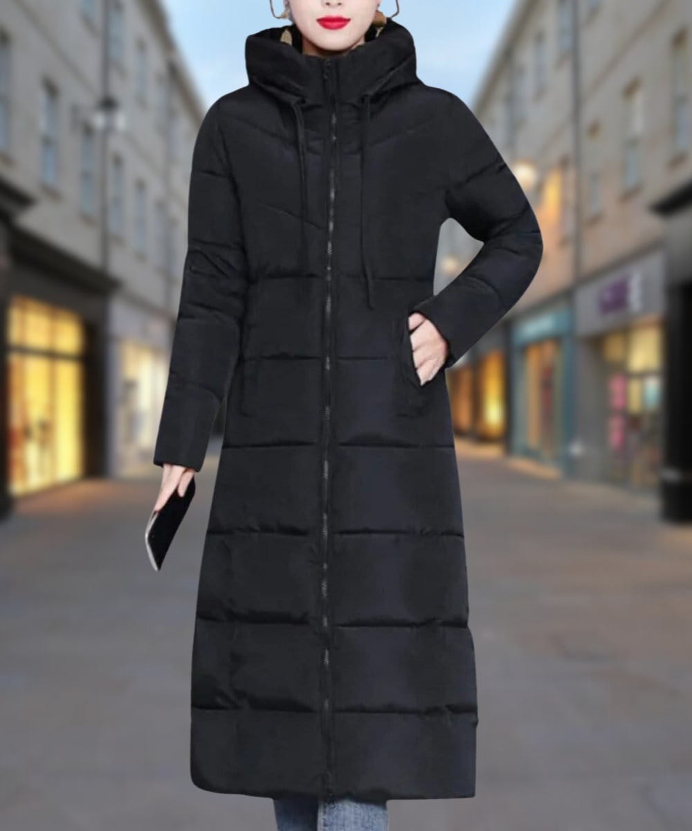 Street-wave Long Winter Cotton Padded Puffer Jacket With Thick Down Insulation For Women