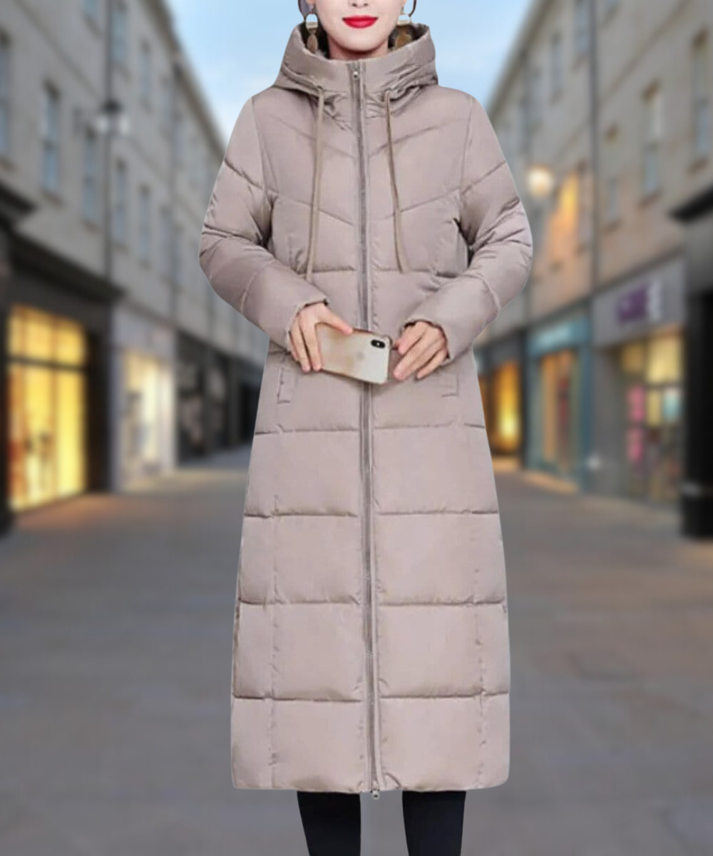 Street-wave Long Winter Cotton Padded Puffer Jacket With Thick Down Insulation For Women