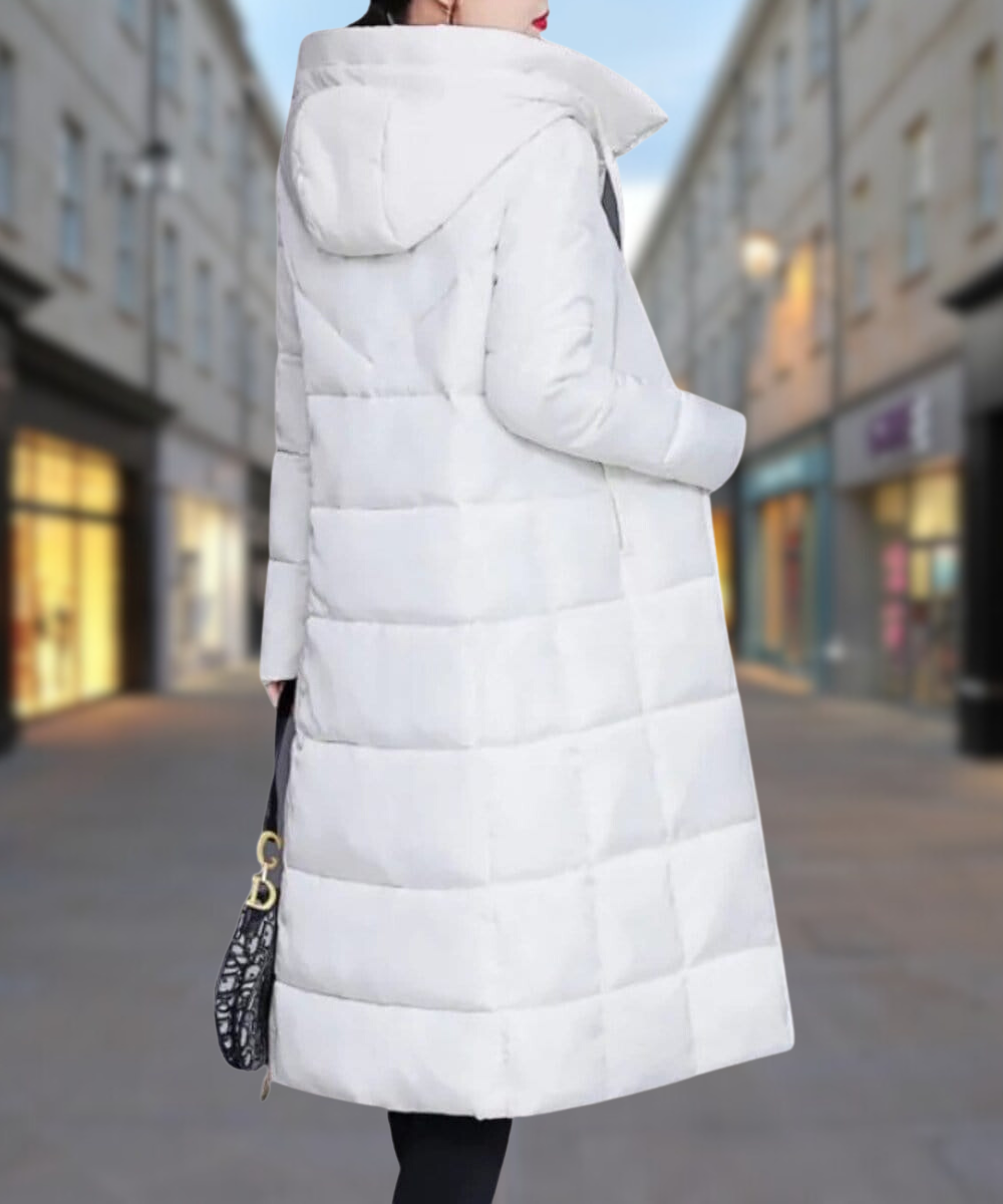 Street-wave Long Winter Cotton Padded Puffer Jacket With Thick Down Insulation For Women
