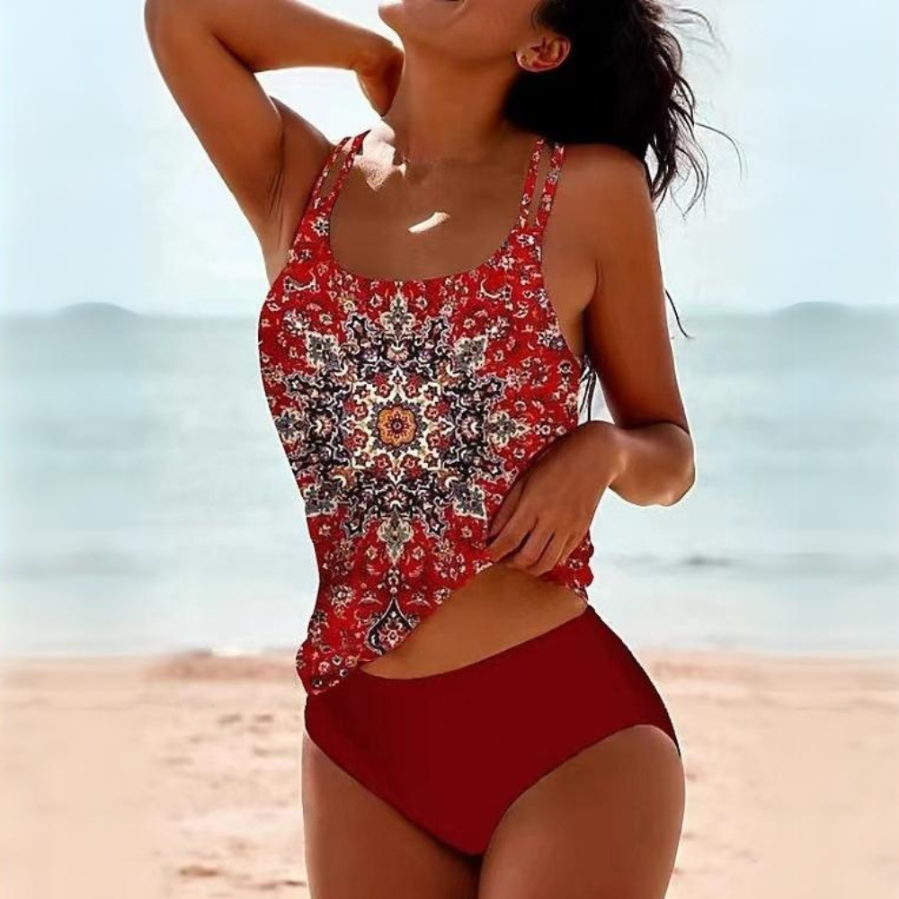 Street-Wave Wendy Tankini Set Women Flattering Coverage
