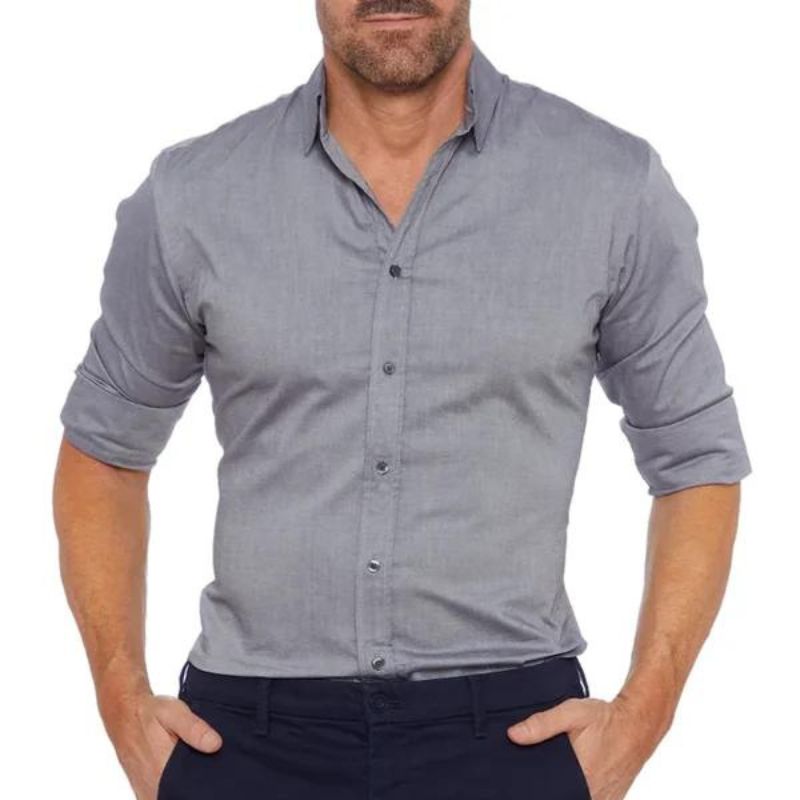 Men's Shirt Slim Fit Breathable Blend Zipper Closure Smart Casual Nordic Flair Inspired By Street-Wave