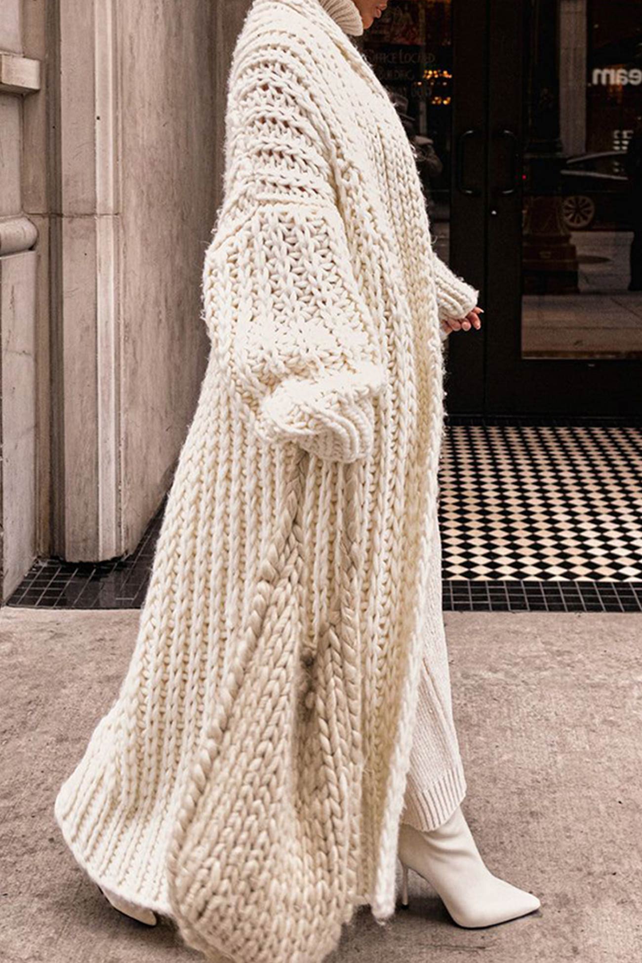 Streetwave Womens Long Knit Cardigan Cozy Warmth With Loose Fit For Everyday Wear