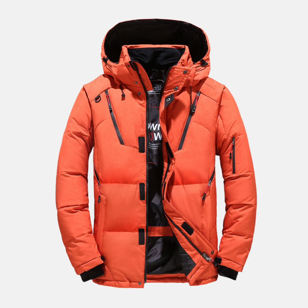 Street-Wave Men's Insulated Padded Hooded Jacket Hip Length