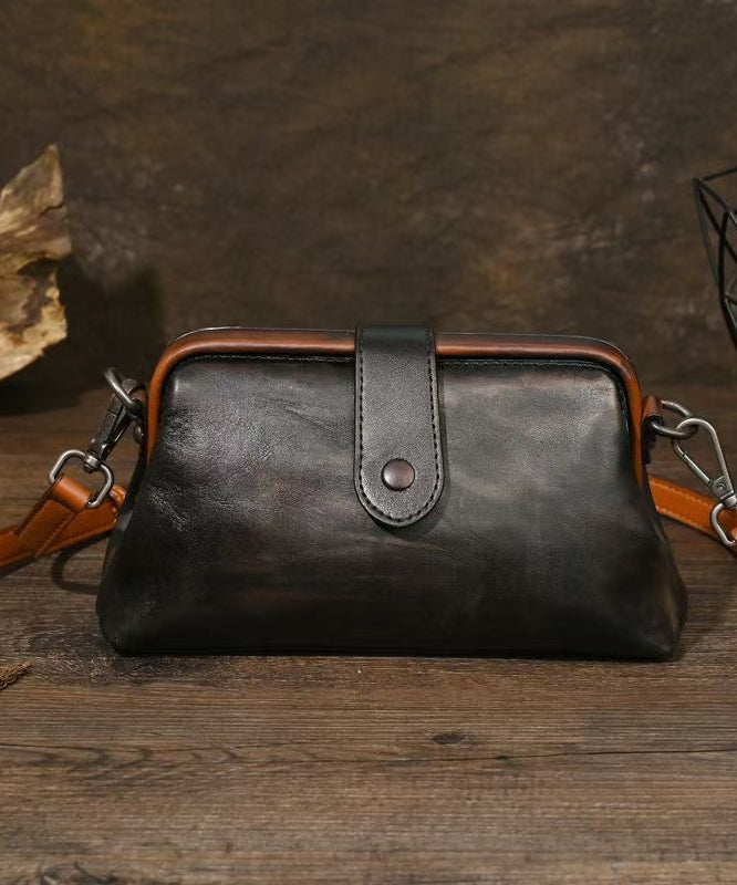 Sac messager en cuir de veau solide et durable couleur chocolat biologique - Street-Wave