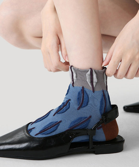 Chaussettes fines et respirantes en jacquard colorblock original. - Street-Wave
