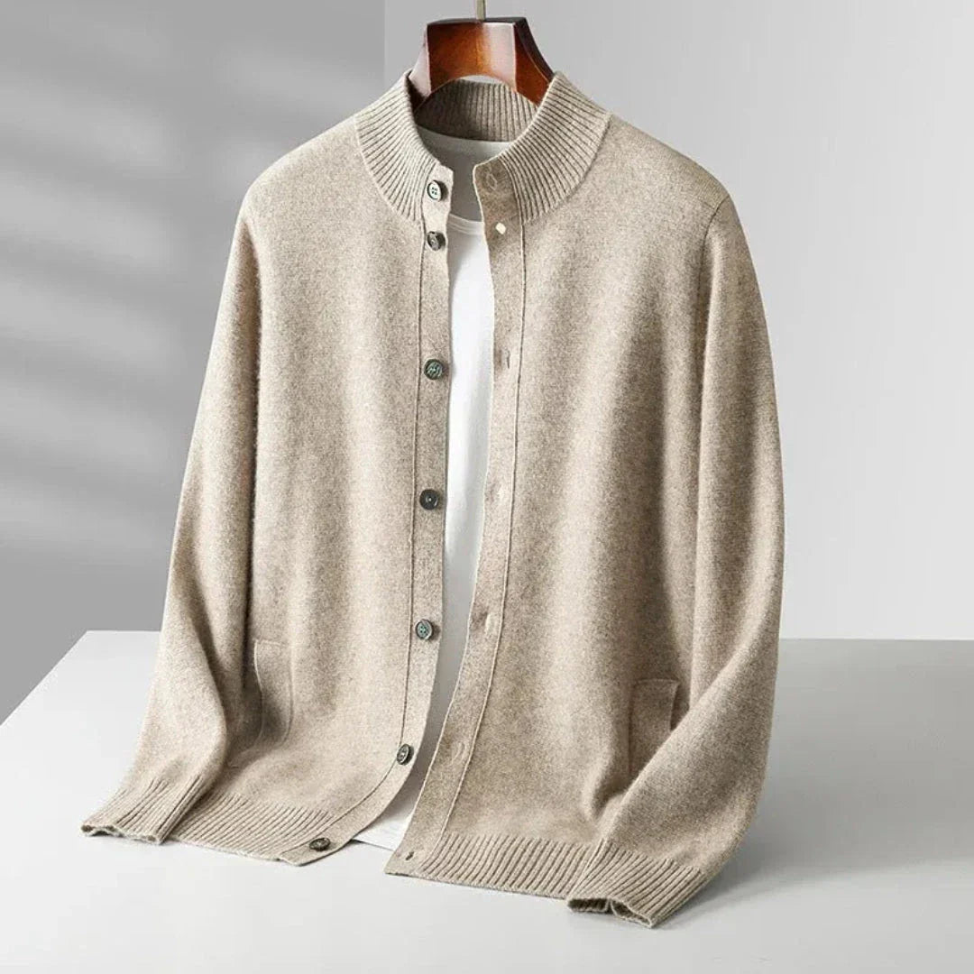 Waylynn Premium Merino Wool Cardigan Button Front Unisex Soft Breathable Warmth