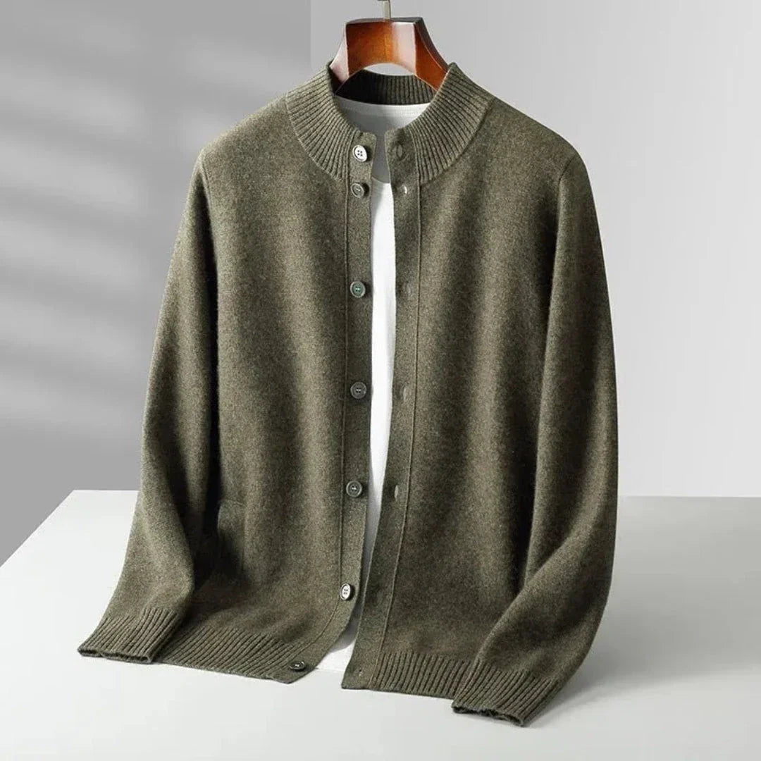 Waylynn Premium Merino Wool Cardigan Button Front Unisex Soft Breathable Warmth
