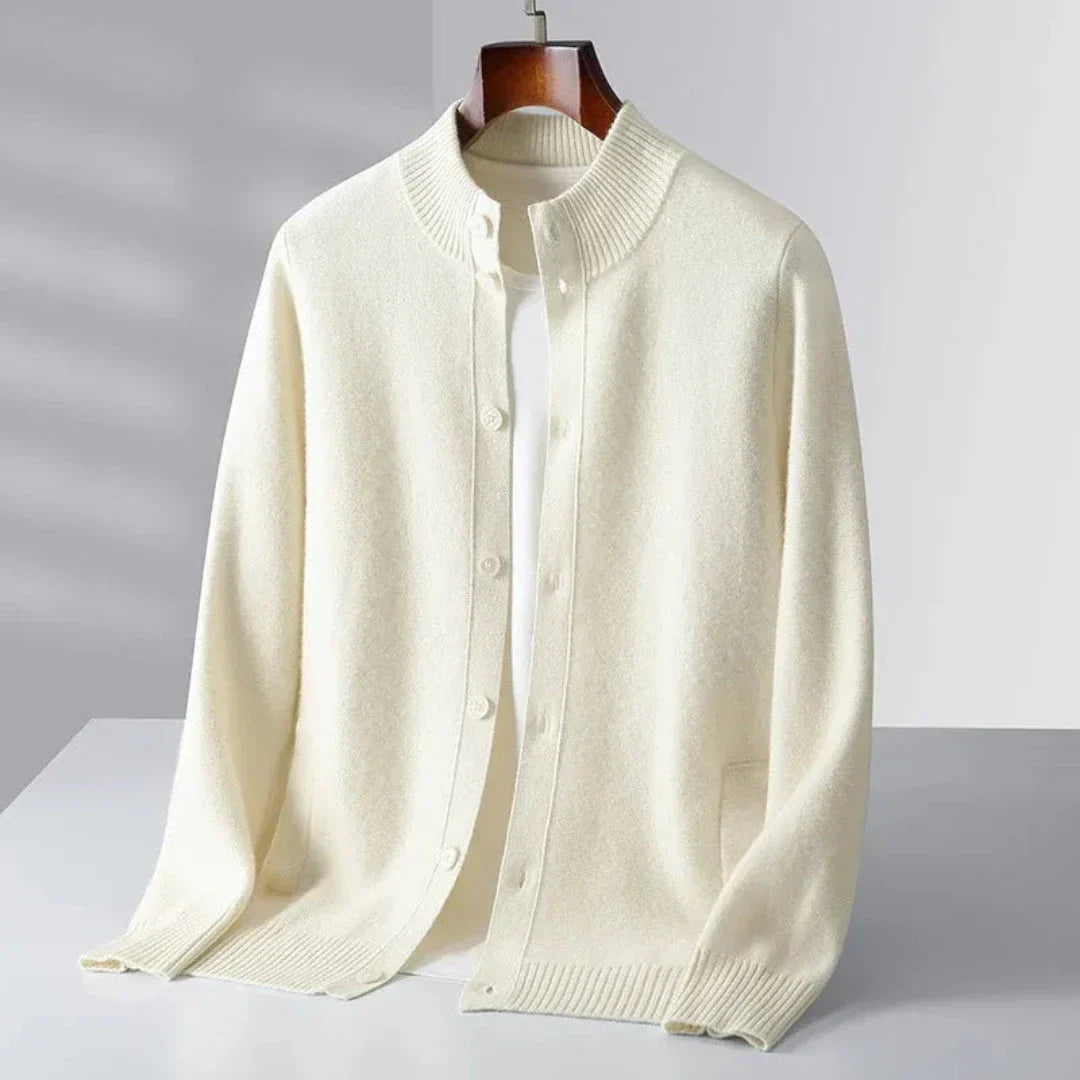 Waylynn Premium Merino Wool Cardigan Button Front Unisex Soft Breathable Warmth
