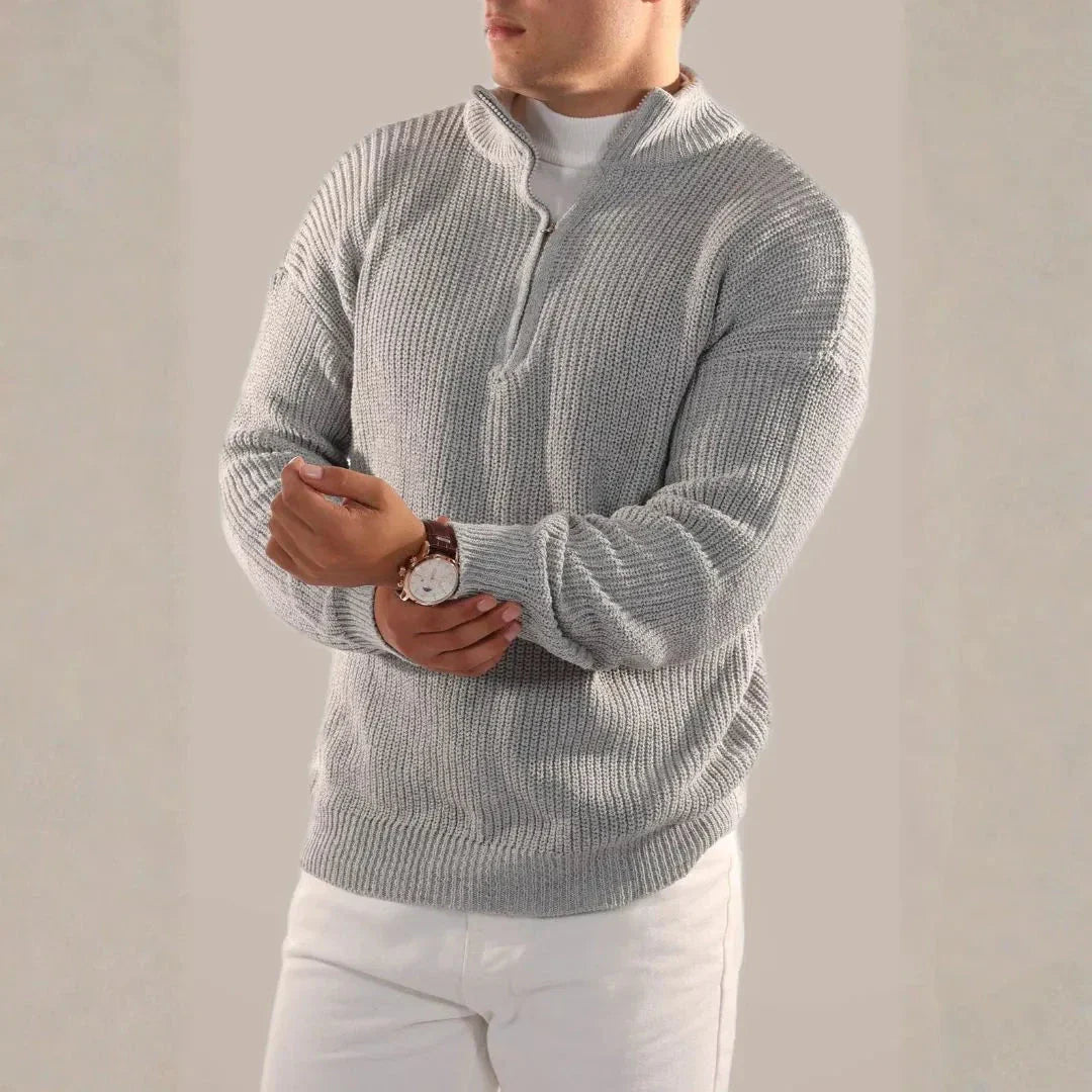 Waylynn Half Zip Knit Jumper For Smart Casual Men Everyday