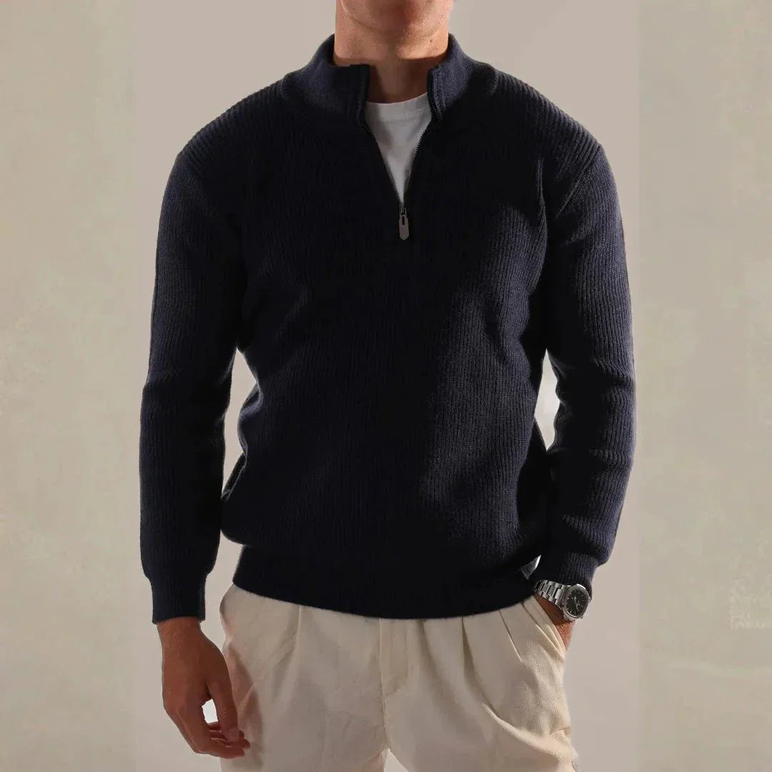 Waylynn Half Zip Knit Jumper For Smart Casual Men Everyday